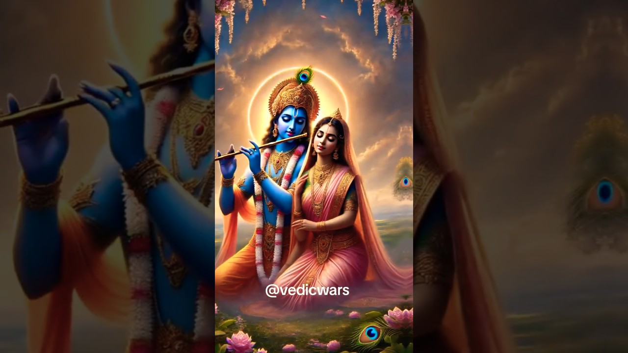 Artistic Portrayal of Radha Krishna: Love and Harmony in Nature 