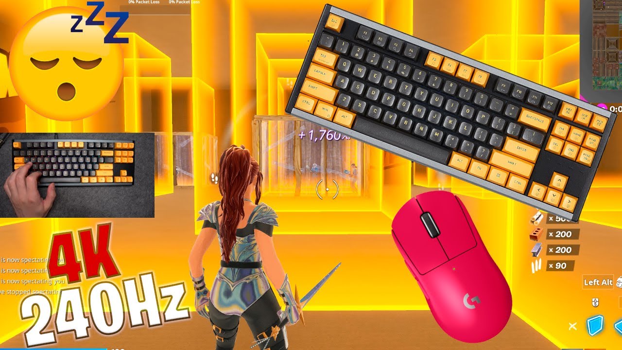 Hexgears I3 Unboxing ASMR 😴 Box Fight Gameplay 📦 Satisfying Keyboard Fortnite 4K 240 FPS 🏆