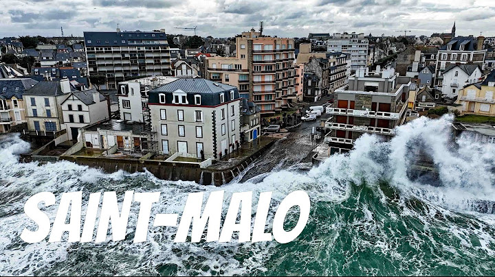 Grandes marées filmées en drone à Saint-Malo - Bretagne - France