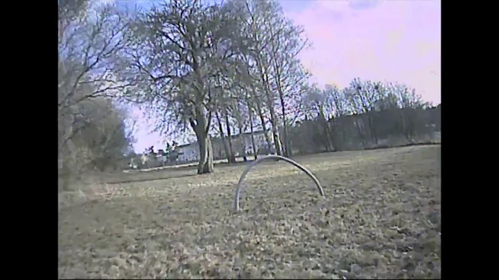 Testing DIY mini FPV gate made by pipe insulation