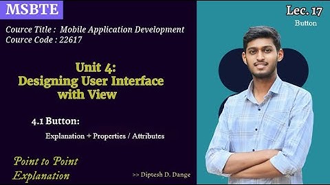 4.1 Button | MAD| 22617| MSBTE | I Scheme |code explain + implement | Button  in Android Studio