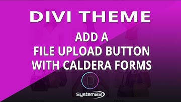 Divi Theme Contact Form With File Upload Button Using Caldera Forms 👍