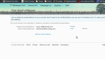 Add a sending email to windows live