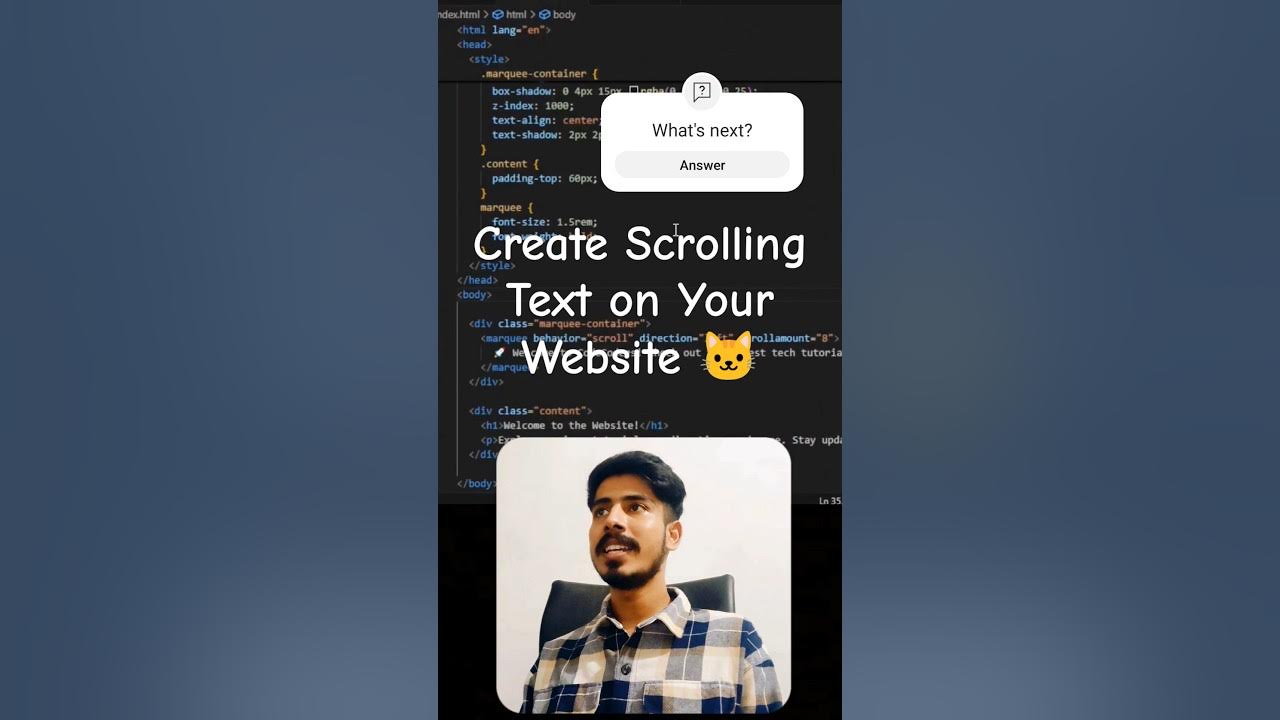 How to Create Scrolling Text on Your Website 🐱 - YouTube