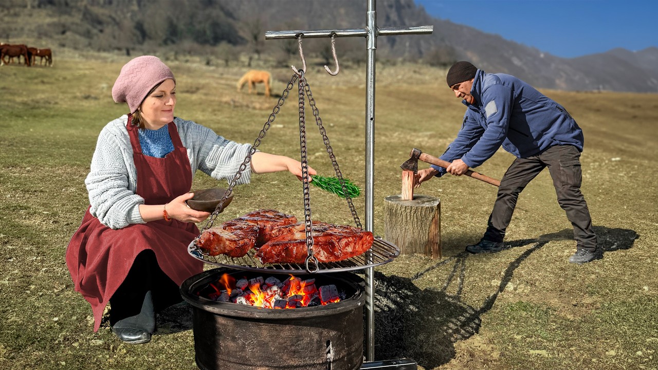 Steak Highlights Compilation On Fire With Sizzle And Crust 4K