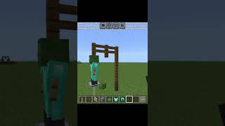 Minecraft hanging zombie build hacks #shortsdiscover