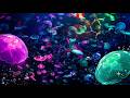 Rainbow Jellyfish in 4K with 528Hz Underwater Sound | 8Hours