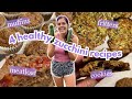 4 HEALTHY &amp; SIMPLE ZUCCHINI RECIPES | Muffins, Meatloaf, Cookies, &amp; Fritters with WW Points