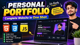 Build a Professional Personal Portfolio Website in ONE SHOT 🚀 | HTML, CSS & JavaScript | Job Ready