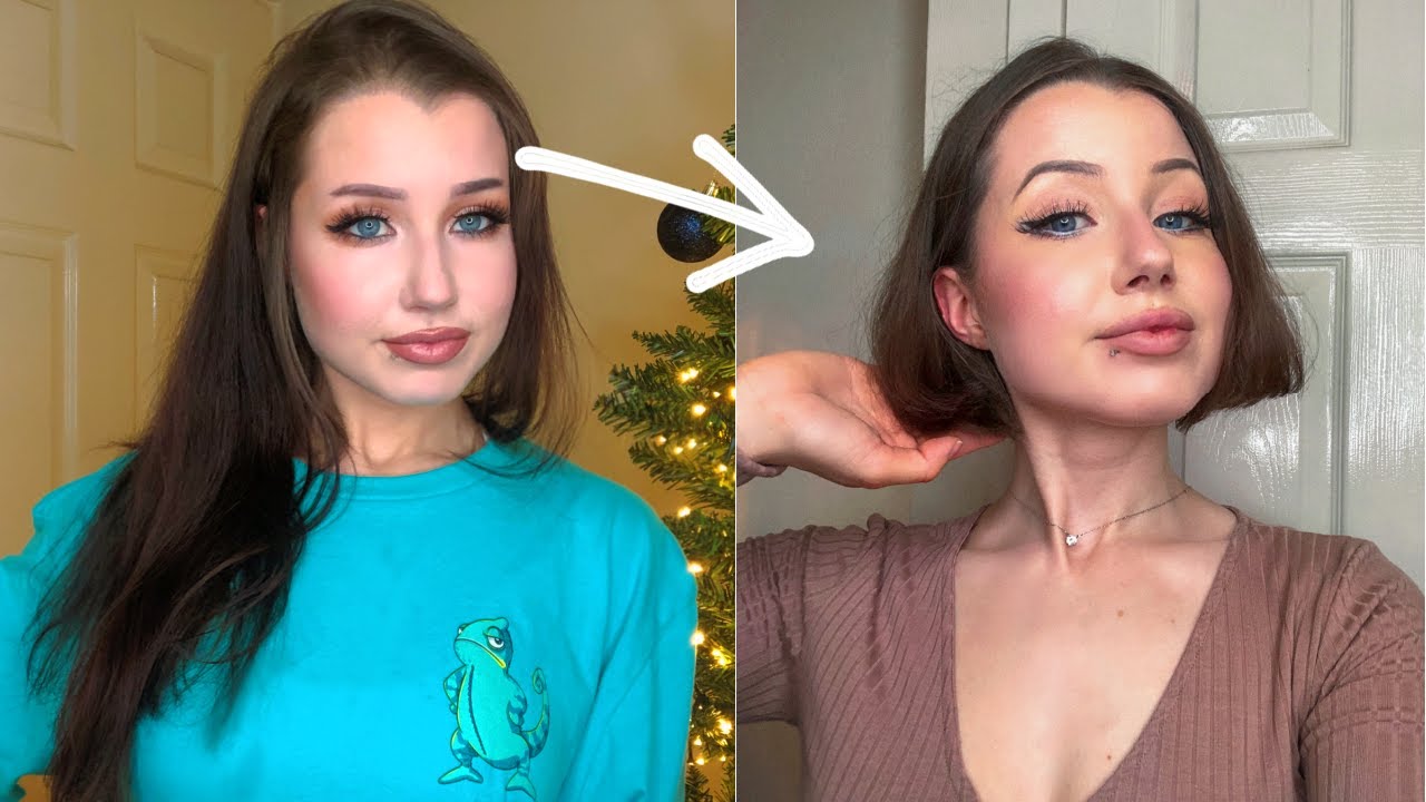 Cutting my hair into a short bob! (dramatic transformation)