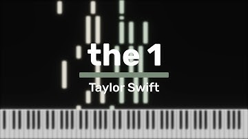 the 1 - Taylor Swift [Piano Tutorial]