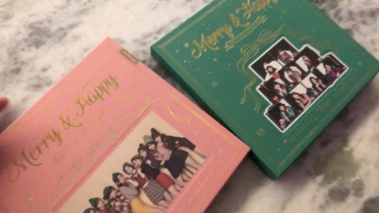 트와이스 Twice 1st Album Repackage Merry Happy Unboxing Youtube