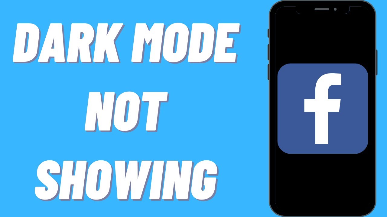 How To Fix Facebook Dark Mode Option Not Showing - YouTube
