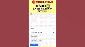 🔴msdsu results 2023|bed results 2023|msdsu 2023|exam 2023|#msdsu #bed2023 #result#exam #notification