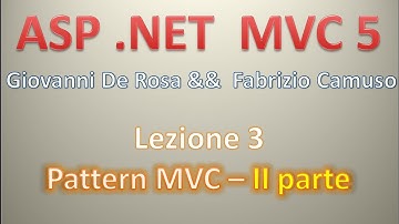 ASP .NET MVC 5 (Playlist 1) ITA 03: il pattern MVC, SECONDA PARTE