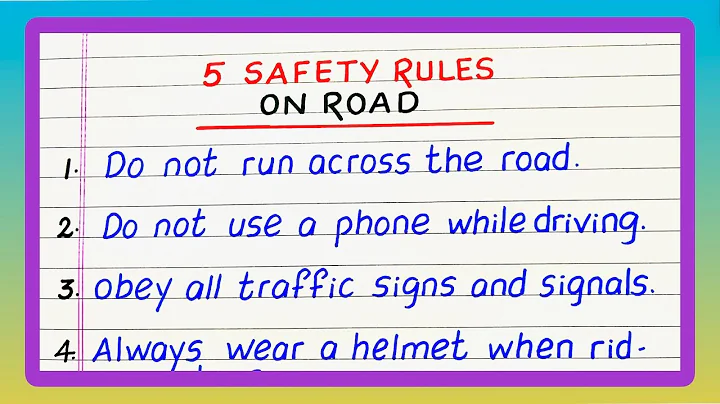 Five Safety Rules on Road | 5 Safety Rules on Road | Safety Rules on Road