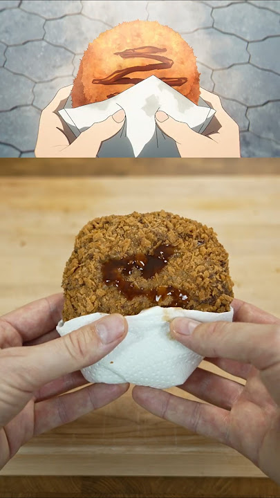 Hikaru's Menchi Katsu from The Summer Hikaru Died #thesummerhikarudied #menchikatsu #anime #food