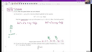 Math 126 Exam 2 Zoom Review Recording - February 20, 2025