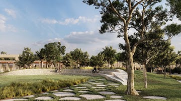 public park/ landscape design / 3d animation render by lumion 10