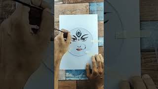 Easy Glass painting for beginners | Durga maa glass painting #shorts #glasspainting #durgapuja