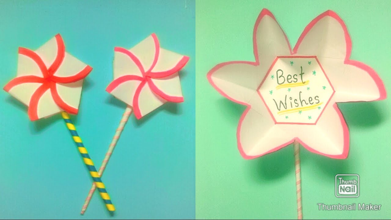 DIY Cute Paper Flower Gift, How to make cute Flower gift for Best Wishes Easy By Saleha Khan
