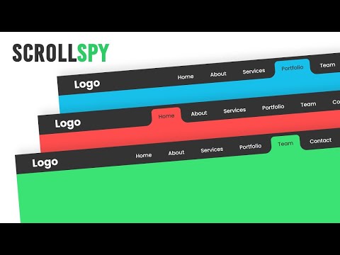 Active Link on Page Scroll using Javascript | ScrollSpy | CSS Inverted Border-radius