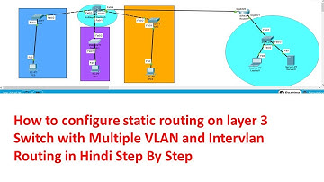 How To Configure Static Routing on Layer 3 #Switch with Multiple #VLAN & Intervlan Routing in Hindi