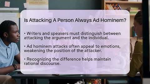Is Attacking A Person Always Ad Hominem? - The Language Library
