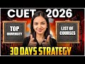 🔥Top Medical Courses Under CUET 2026 I List of University You Must Know I Last 30 Days Strategy