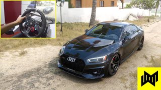 Smooth Audi RS 5 Coupe Cruise | Forza Horizon 5 Logitech G29 Gameplay screenshot 4