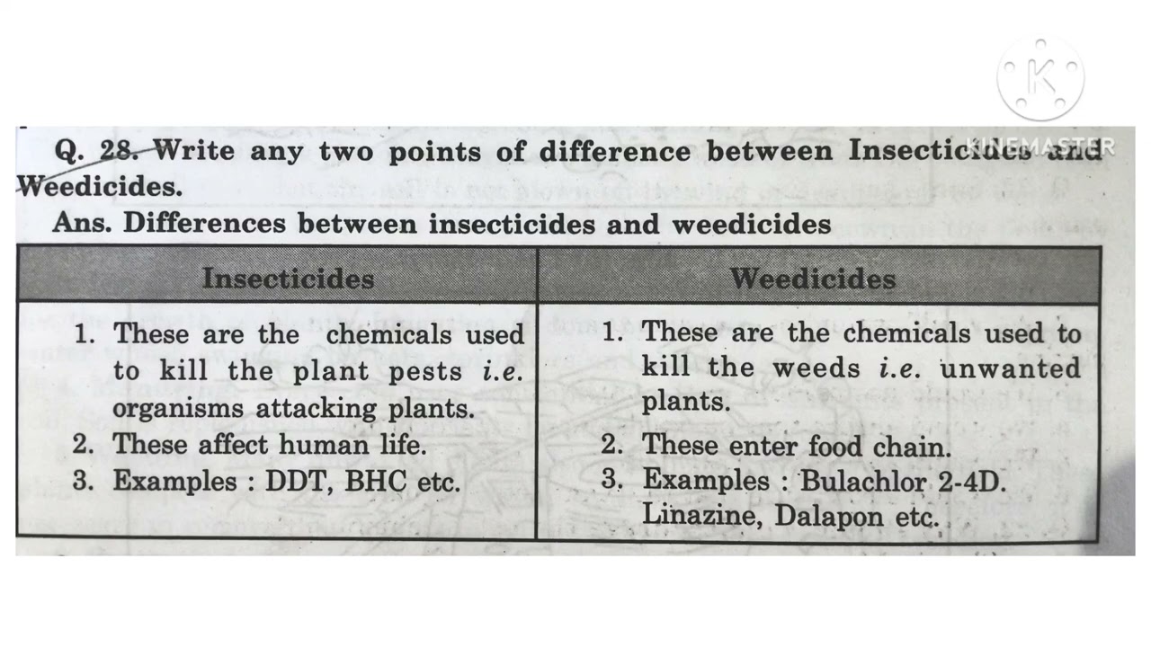 Difference between insecticides and weedicides