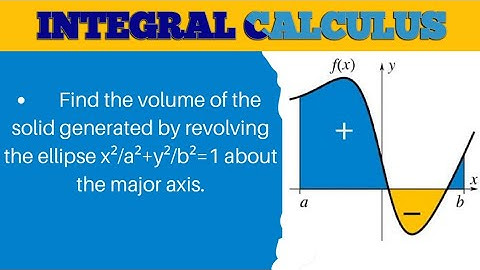 Find the volume of the solid generated by revolving the ellipse x²/a²+y²/b²=1 about the major axis.