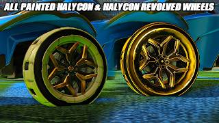Showcasing All Painted Halycon & Halycon Revolved Wheels - Rocket League Showcase