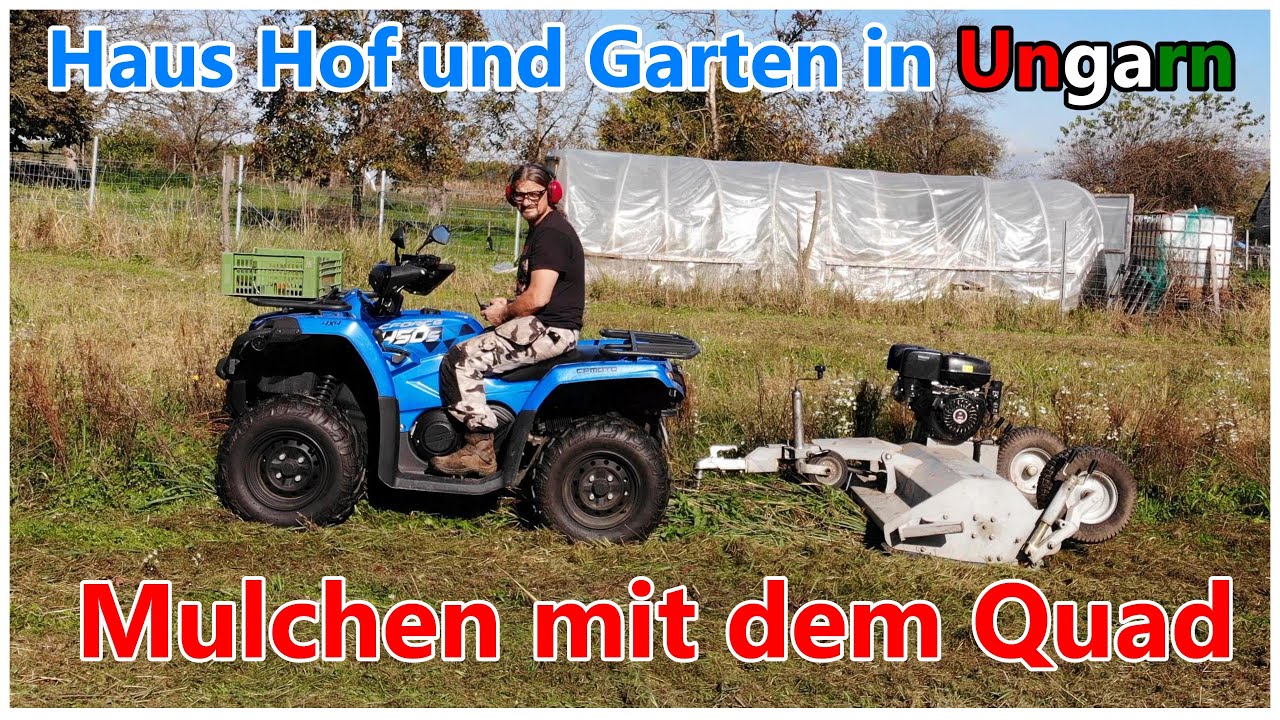 Мульчирование осенних лугов квадро- и цеповой косилкой Jansen AT 120