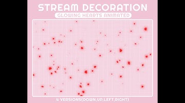 Animated Red Heart Particles Stream Overlay for Twitch & Streamlabs