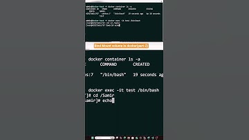 docker volumes mount option | create and remove container