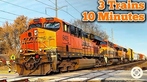 3 BNSF Trains Across IL! Short Freight, KCS Power & DPU!