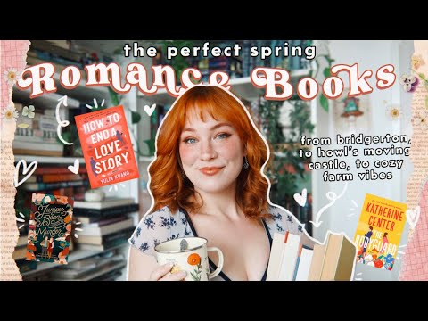 my fave romance books to fall in love with this spring 🌱🦋 cozy fantasy bridgerton vibes, romcoms