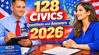 2026, New 128 Civics Questions and answers RANDOM Order | 2025 version Civics | US Citizenship #n400