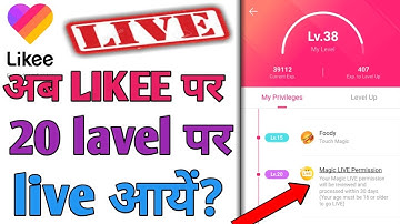 like app live permission || likee me 20 lavel par live permission