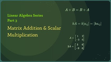 Matrix Addition & Scalar Multiplication | Linear Algebra Part 3