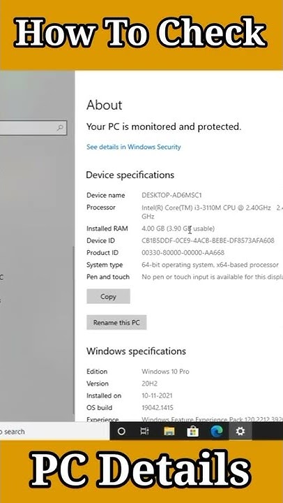 How To Check Computer/Laptop All Details।। Computer ki All Details ...