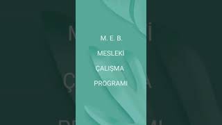M.e.b Öba Hazi̇ran 2022 Mesleki̇ Çalişma Programi
