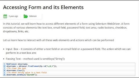 Working with basic form elements - textbox, radio button, text area | Selenium Automation Testing