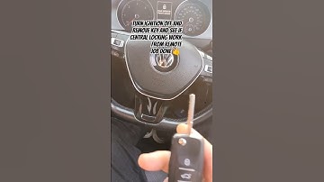 VW Golf 6 2014 MQB system how to add new remote key if not working into car #vw #remotekey #addkey