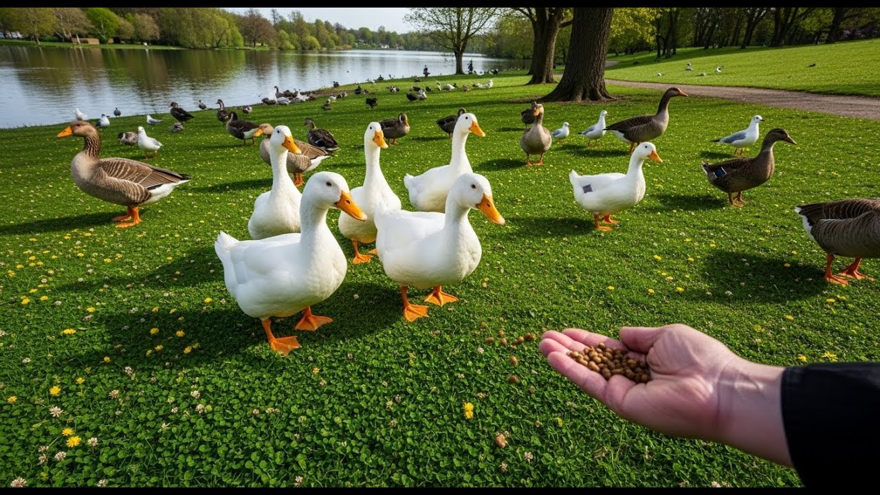 Helping Ducks & Geese Survive Winter | Feeding Cute Rare Ducks & Wild ...