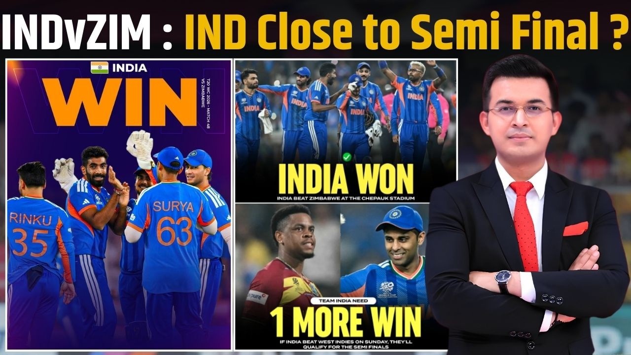 IND vs ZIM : IND beat ZIM by 72 runs in Chennai to keep semis hopes alive!