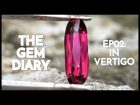 Cutting a ROUGH Garnet CRYSTAL!