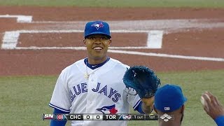 CHC@TOR: Stroman deflects comebacker, Reyes gets out