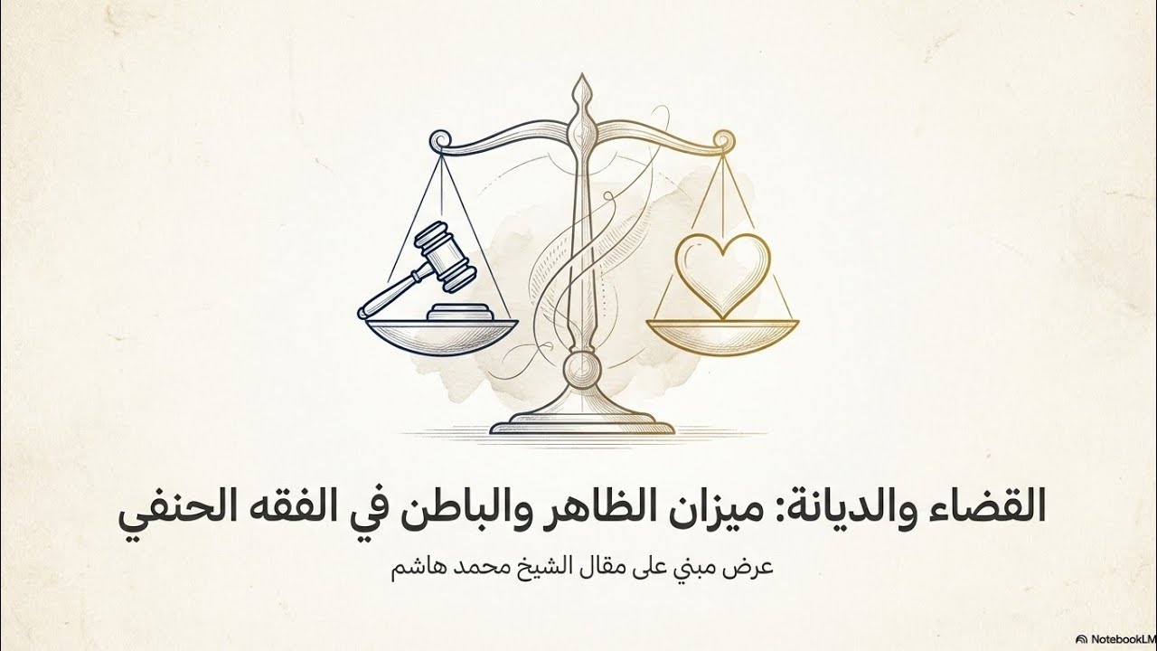⚖️فقه الظاهر والباطن: التمييز بين القضاء والديانة عند الأحناف للشيخ محمد هاشم.